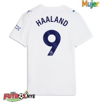 Camiseta Manchester City Erling Haaland #9 Tercera Equipación para mujer 2026-27 manga corta